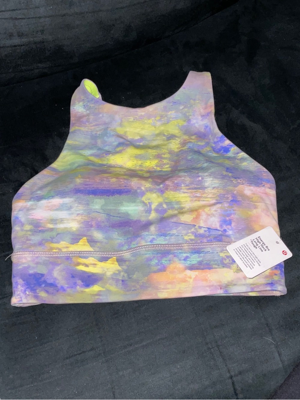 Multicolor Watercolor lululemon Sports Bra - Pastel Tie-Dye